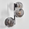 Ripoll globe light, wall light Smoke-coloured, 3-light sources