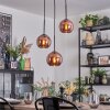 Koyoto hanging light, globe light, Cluster pendant lamp 30 cm coppery, 3-light sources