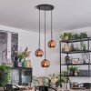 Koyoto hanging light, globe light, Cluster pendant lamp 30 cm coppery, 3-light sources