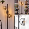 Koyoto floor lamp 31 cm chrome, clear, Smoke-coloured, 3-light sources