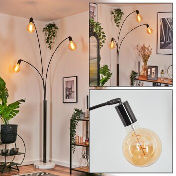 Codecro floor lamp chrome, black, white, 3-light sources