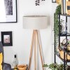 Saladillo floor lamp Light wood, white, 1-light source