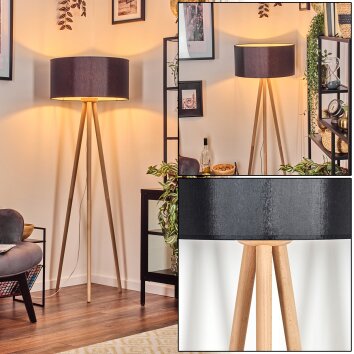 Saladillo floor lamp Light wood, white, 1-light source