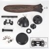 Mosstena Ceiling fan light Dark wood, black, Remote control