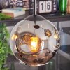 Ripoll hanging light, globe light, Cluster pendant lamp chrome, Smoke-coloured, 3-light sources