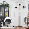 Alsen floor lamp brass, black, 3-light sources