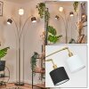 Bassagoda floor lamp brass, black, 3-light sources