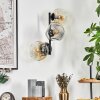 Ripoll globe light, wall light Amber, clear, Smoke-coloured, 3-light sources