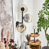 Ripoll globe light, wall light Amber, clear, Smoke-coloured, 3-light sources