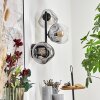 Ripoll globe light, wall light clear, Smoke-coloured, 3-light sources