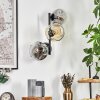 Ripoll globe light, wall light Amber, clear, Smoke-coloured, 3-light sources