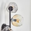 Ripoll globe light, wall light Amber, clear, Smoke-coloured, 3-light sources