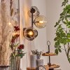 Ripoll globe light, wall light Amber, clear, Smoke-coloured, 3-light sources