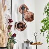 Ripoll globe light, wall light coppery, 3-light sources