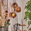 Ripoll globe light, wall light coppery, 3-light sources