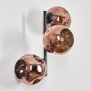 Ripoll globe light, wall light coppery, 3-light sources