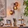 Ripoll globe light, wall light clear, coppery, 3-light sources