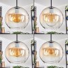 Koyoto hanging light, globe light, Cluster pendant lamp Amber, clear, 3-light sources