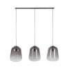 HARDERHAVEN Pendant Light brushed steel, 3-light sources