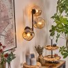 Ripoll globe light, wall light Amber, 3-light sources