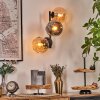 Ripoll globe light, wall light Amber, Smoke-coloured, 3-light sources