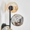 Ripoll globe light, wall light Amber, Smoke-coloured, 3-light sources