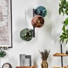 Ripoll globe light, wall light blue, green, coppery, 3-light sources