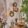 Ripoll globe light, wall light blue, green, coppery, 3-light sources