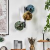 Ripoll globe light, wall light blue, gold, green, 3-light sources