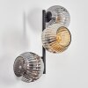 Ripoll globe light, wall light Amber, Smoke-coloured, 3-light sources
