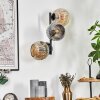 Ripoll globe light, wall light Amber, Smoke-coloured, 3-light sources