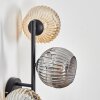 Ripoll globe light, wall light Amber, Smoke-coloured, 3-light sources