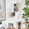 Ripoll globe light, wall light Amber, clear, Smoke-coloured, 3-light sources