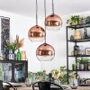 Koyoto hanging light, globe light, Cluster pendant lamp 30 cm clear, coppery, 3-light sources
