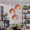 Koyoto hanging light, globe light, Cluster pendant lamp 30 cm clear, coppery, 3-light sources