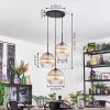 Koyoto hanging light, globe light, Cluster pendant lamp 30 cm Amber, clear, 3-light sources