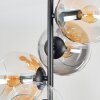Koyoto ceiling light, globe light Amber, clear, Smoke-coloured, 4-light sources