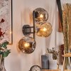 Ripoll globe light, wall light Amber, Smoke-coloured, 3-light sources
