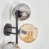 Ripoll globe light, wall light Amber, Smoke-coloured, 3-light sources