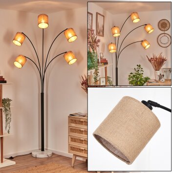 Soungou floor lamp black, white, 5-light sources