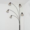 Yaak floor lamp chrome, black, white, 5-light sources
