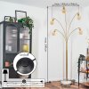 Codecro floor lamp brass, black, white, 5-light sources