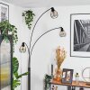 Yaak floor lamp black, white, 3-light sources