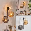 Ripoll globe light, wall light Amber, clear, Smoke-coloured, 3-light sources