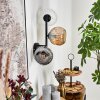 Ripoll globe light, wall light Amber, clear, Smoke-coloured, 3-light sources