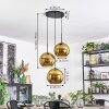Koyoto hanging light, globe light, Cluster pendant lamp gold, 3-light sources