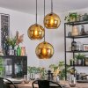 Koyoto hanging light, globe light, Cluster pendant lamp gold, 3-light sources