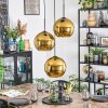 Koyoto hanging light, globe light, Cluster pendant lamp gold, 3-light sources