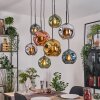 Ripoll hanging light, globe light, pendant light Ecru, black, 8-light sources