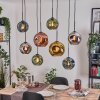 Ripoll hanging light, globe light, pendant light Ecru, black, 8-light sources